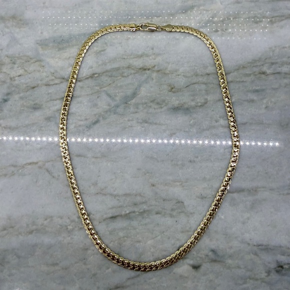 Gold plated Chain Necklace 18in - Picture 2 of 9